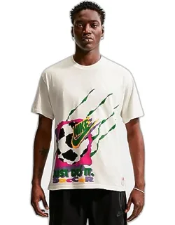 _soccer Dna Retro Graphic T-shirt With Retro Nike Sportswear Graphic And Soccer Ball Graphic On The Back_