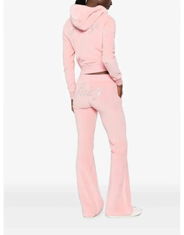 Logo-embellished Velour Track Pants
