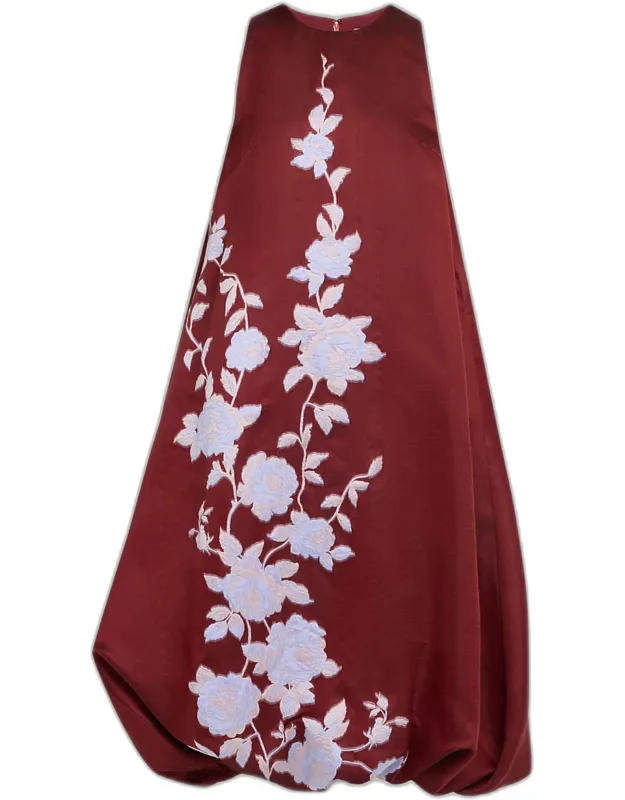 Fil Coupe Sleeveless Midi Bubble Dress