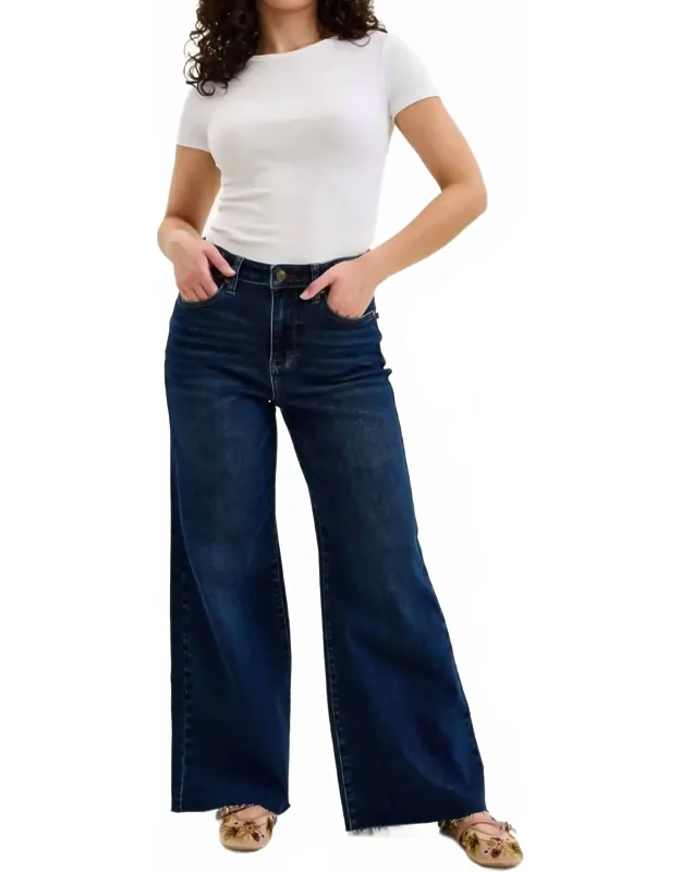 High Waist Retro Wide Leg Jeans