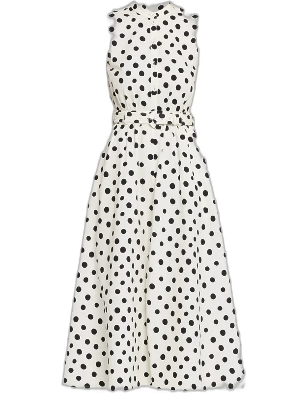Polka-dot Midi Dress