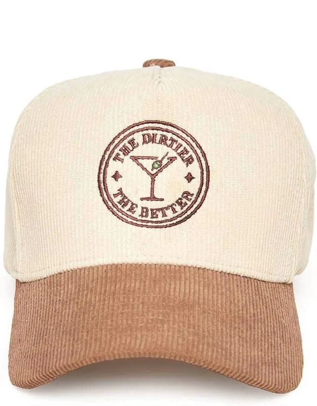 Two Tone Corduroy Martini Hat