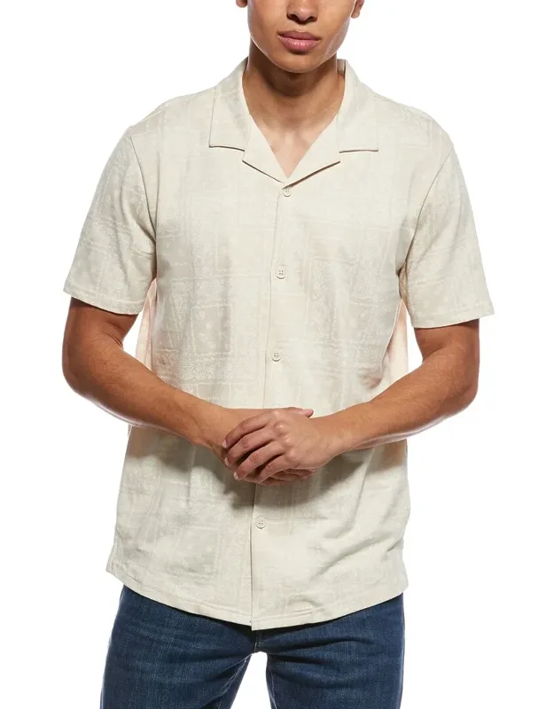 Bandana Coatfront Knit Shirt