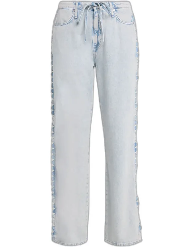 Featherweight Scalloped Drawstring Jeans