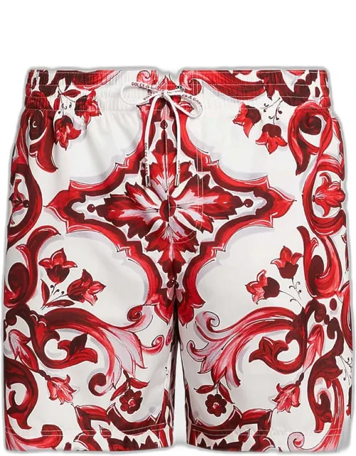 Majolica-print Swim Trunks