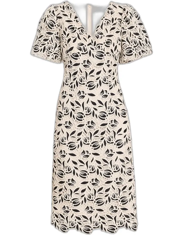 The Presley Floral Lace Midi Dress