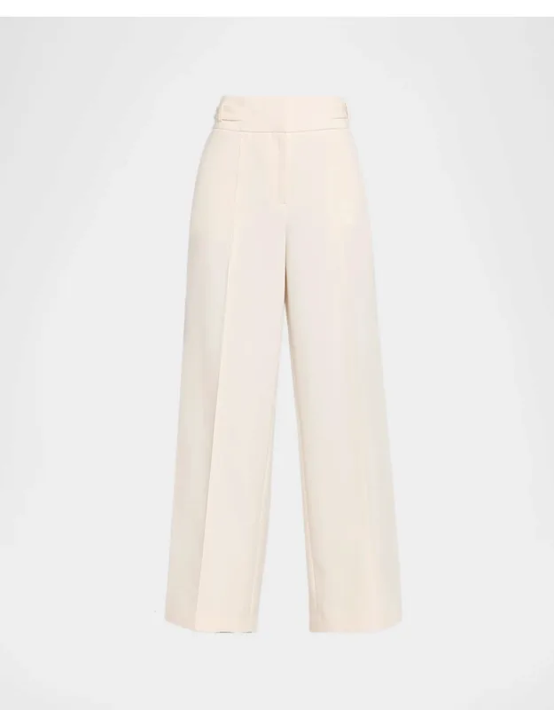 Pintuck Straight-leg Trousers
