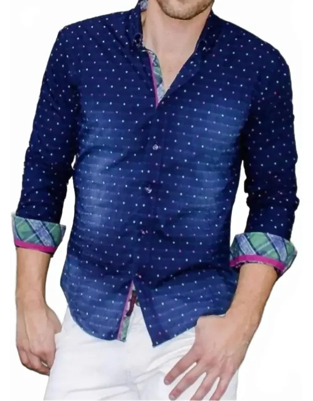 Fill Coupe Denim Button Down Shirt