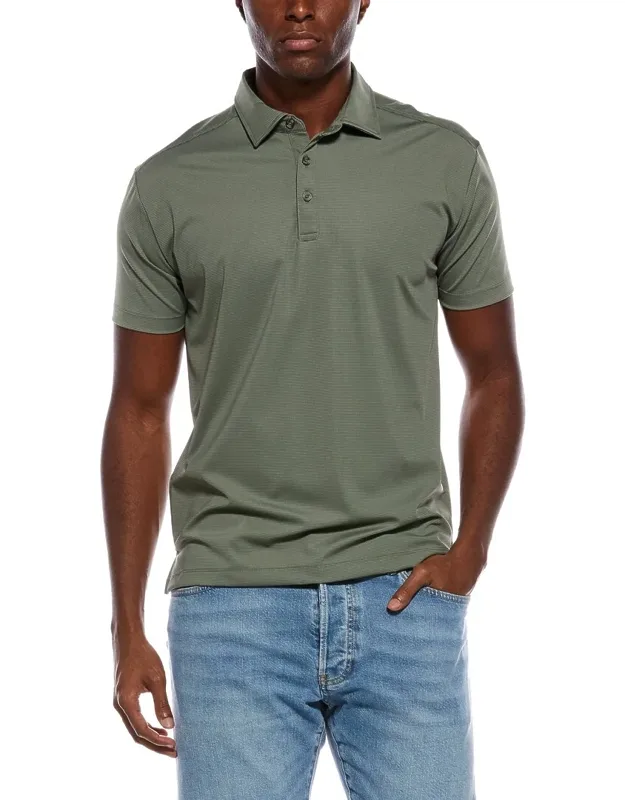 Pinweave Hybrid Stripe Polo Shirt