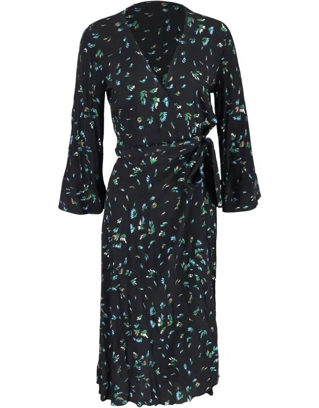 Floral Print Wrap Dress