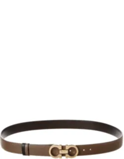 Gancini Reversible & Adjustable Leather Belt