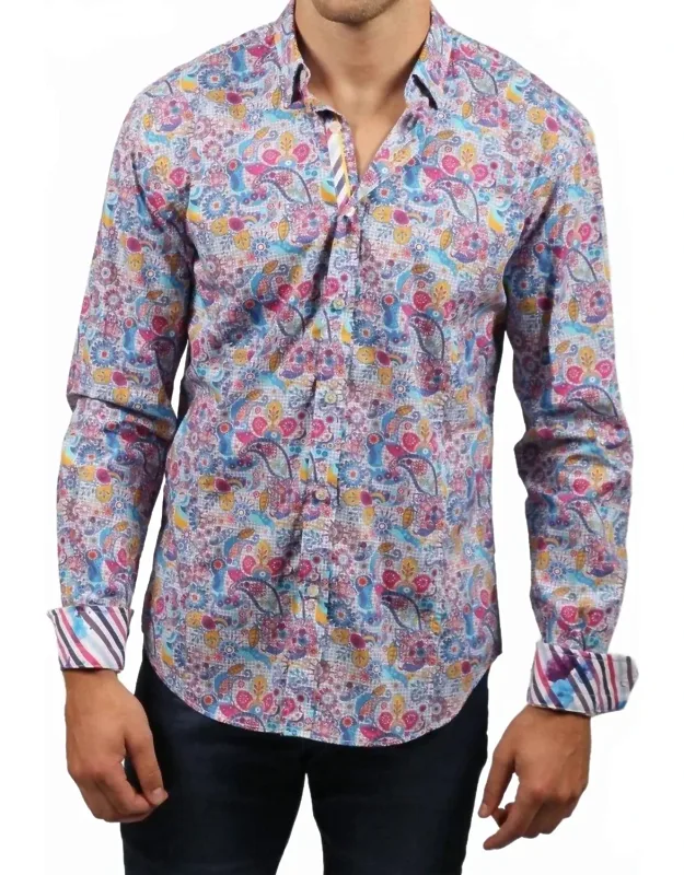 Button Down Print Shirt