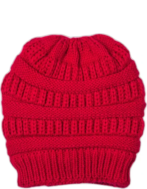 Fleece Lining Soft Cable Knit Beanie