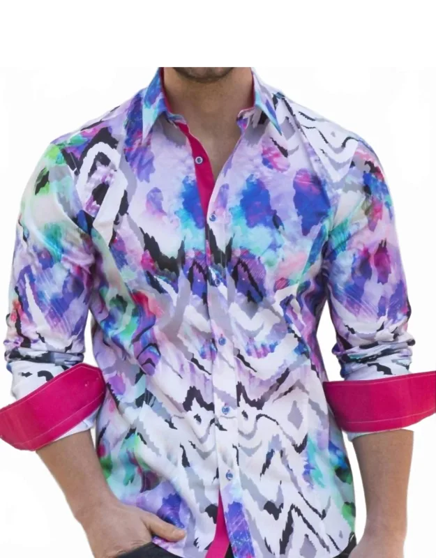 Melting Button Down Print Shirt
