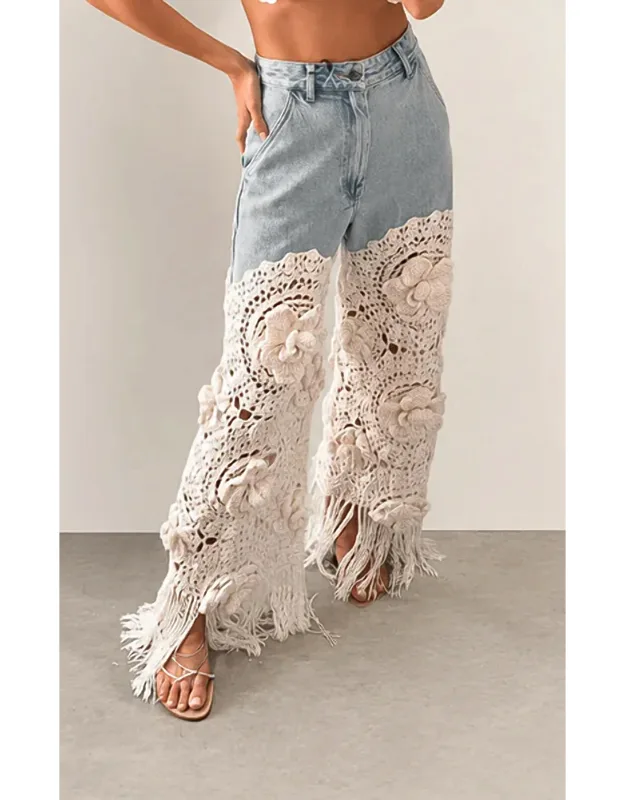 Denim Crochet Jeans