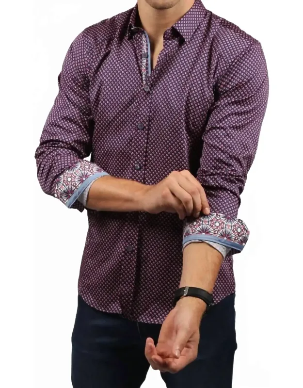 Digital Pattern Button Down Shirt