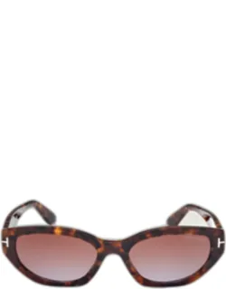 Signature T Acetate Cat-eye Sunglass