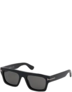 Fausto Monochromatic Square Sunglasses
