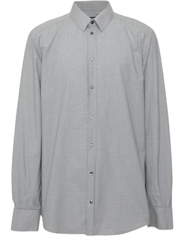 Checkered Cotton Long Sleeve Shirt