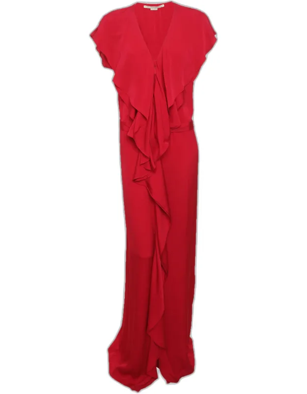 Hot Pink Crepe Maxi Dress