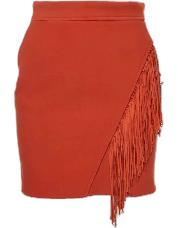 Fringed Mini Skirt