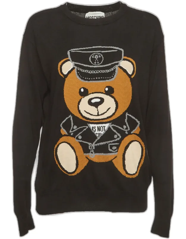 Teddy Bear Knit Crewneck Sweater