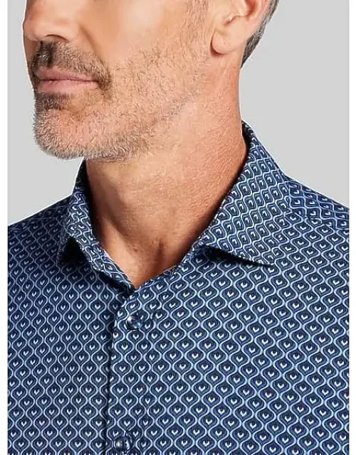 Modern Fit Geometric Button-up Shirt