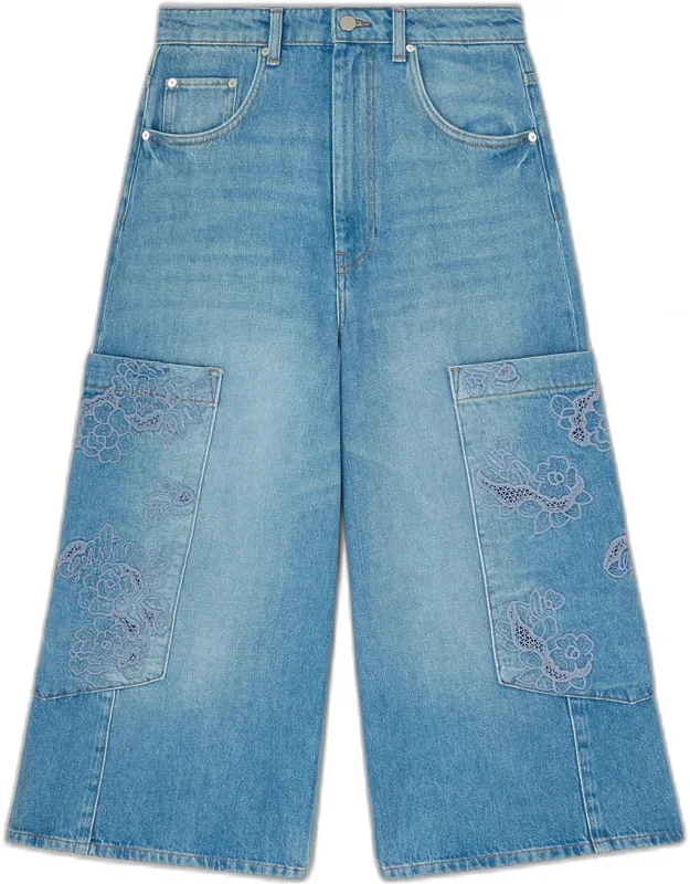 Cropped Cargo Jeans