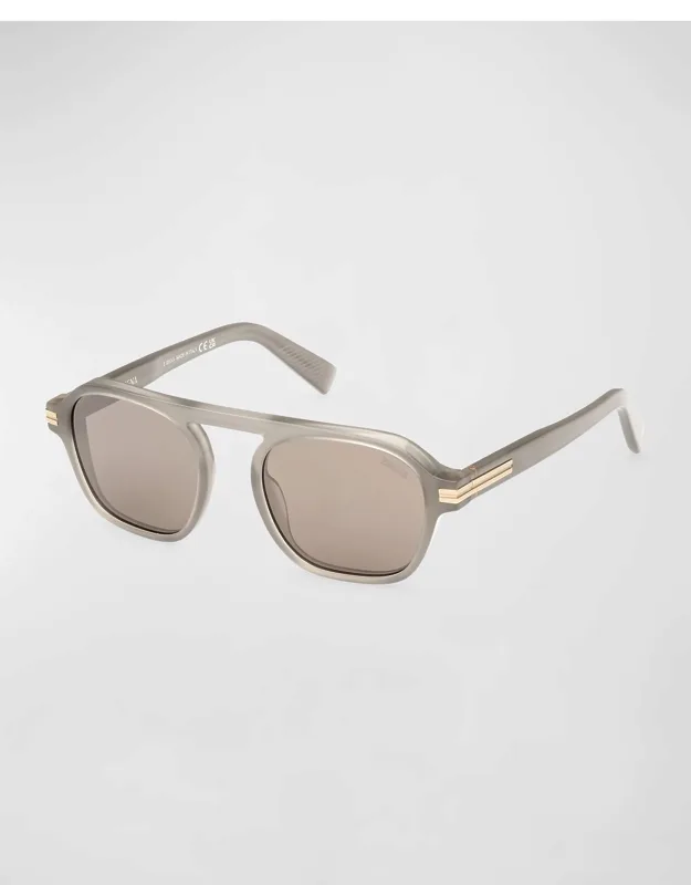 Aurora Ii Acetate Rectangle Sunglasses
