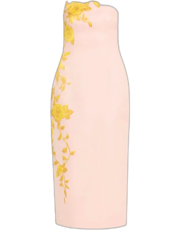 Strapless Ankle Cocktail Dress