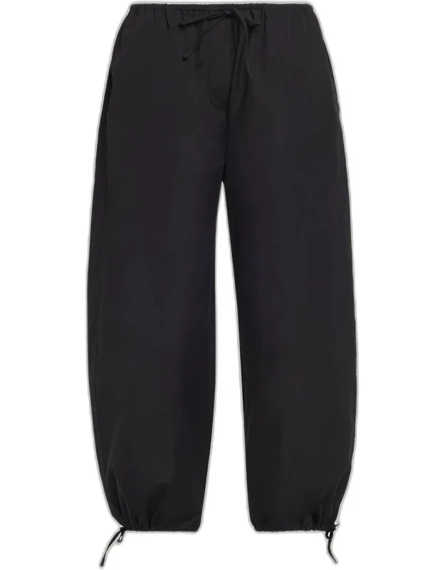 Drawstring Cotton Balloon Pants