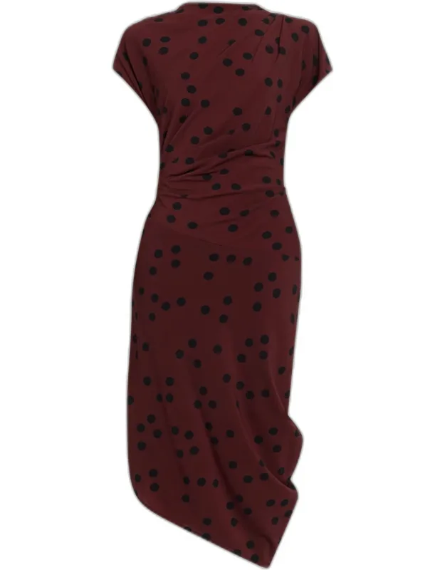 Polka Dot Ruched Dress