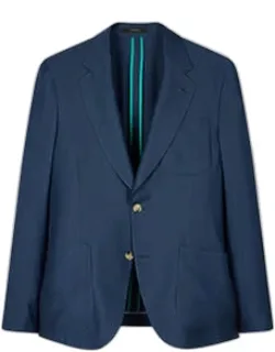Wool-viscose Patch-pocket Blazer