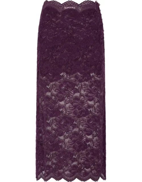 Layered Lace Midi Skirt