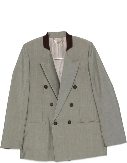 Double-breasted Peak-lapel Blazer