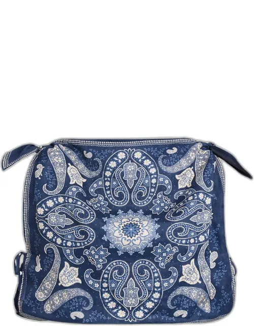 Printed Tie-side Mini Skirt