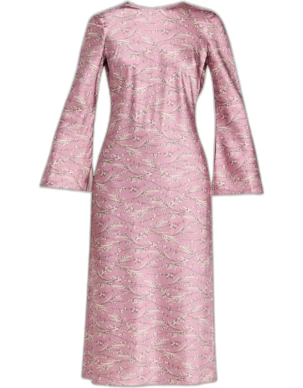 Gemma Stretch-silk Midi Dress