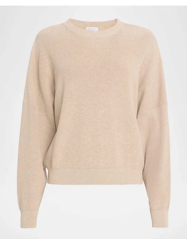 Ribbed Knit Cotton Sweater