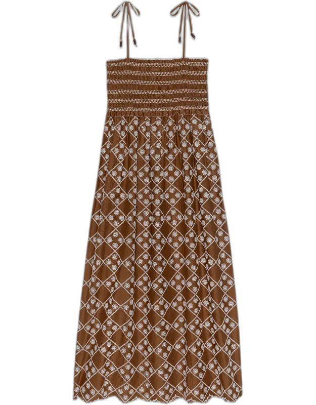 Embroidered Cotton Maxi Dress
