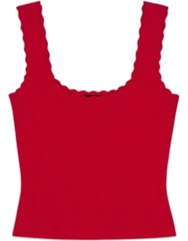 Scalloped Tank Top