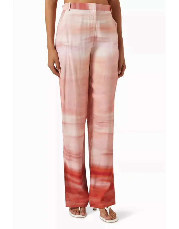 Straight Leg Slit Pants