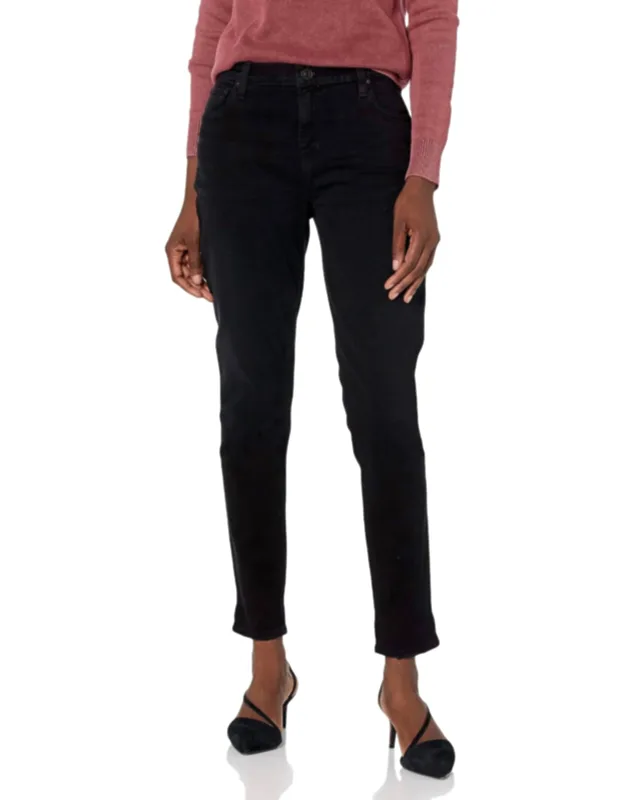 Boyfriend Ankle Jeans With Rolled Hem