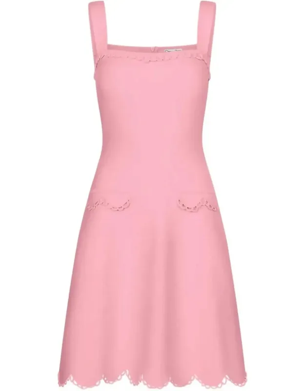 Sleeveless Scallop Knit Dress