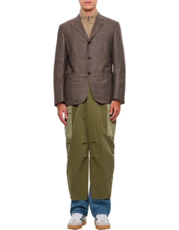 Cargo-style Blazer With Utilitarian Pockets