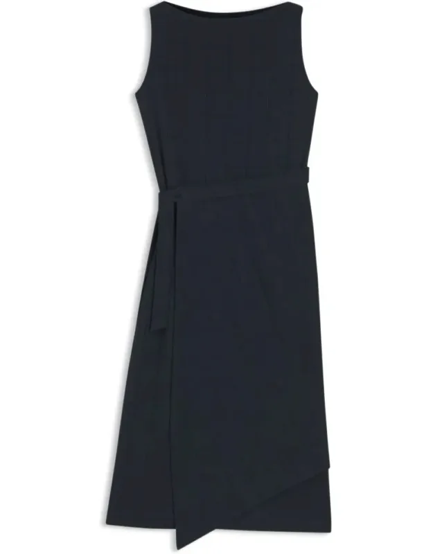 Checked Jersey Dress With Belt