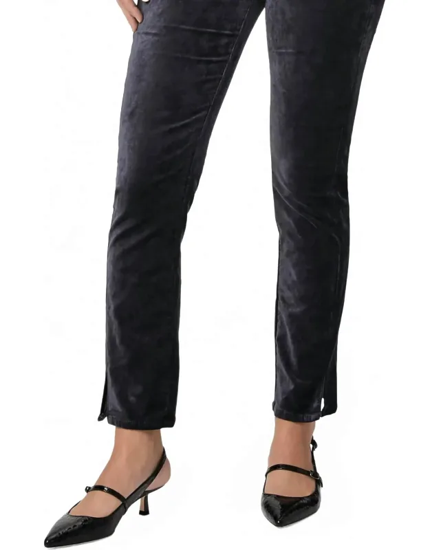 Cindy Twisted Straight Leg Velvet Pants