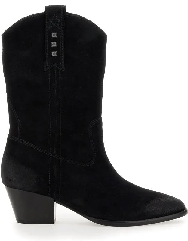 Hooper Boots With Studs Detail And Side Zipper Closure