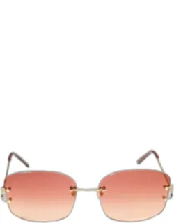 Rimless Round Sunglasses