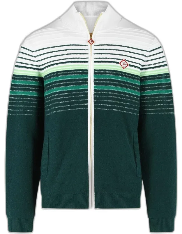 Cotton Blend Sporty Jacket With Zip