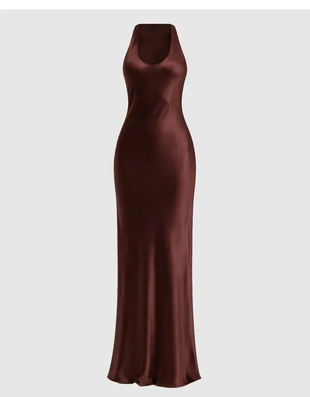 Juanita Dress Satin Racerback Gown